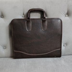💼 70s Vintage Nsm Faux Leather Chicago Zippered Artist Portfolio Bag